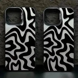 Striped Matte Texture Phone Case (For iPhones) - Bear Hugs