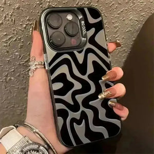 Striped Matte Texture Phone Case (For iPhones) - Bear Hugs