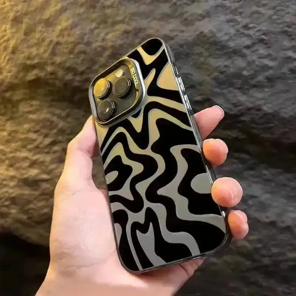Striped Matte Texture Phone Case (For iPhones) - Bear Hugs