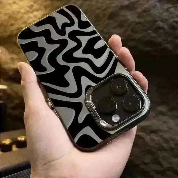 Striped Matte Texture Phone Case (For iPhones) - Bear Hugs