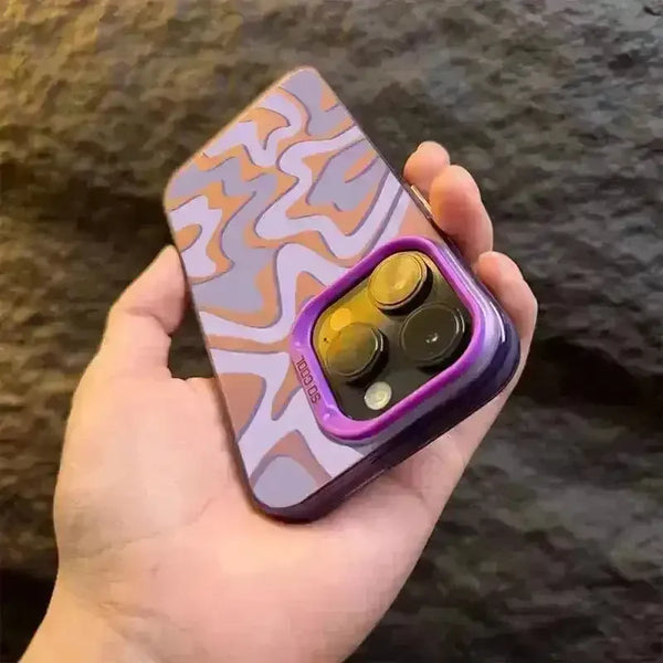Striped Matte Texture Phone Case (For iPhones) - Bear Hugs