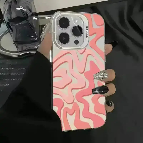 Striped Matte Texture Phone Case (For iPhones) - Bear Hugs