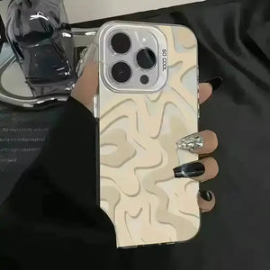 Striped Matte Texture Phone Case (For iPhones) - Bear Hugs