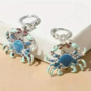 Stunning Crab Shaped Silver Dangle Earrings - Bear Hugs