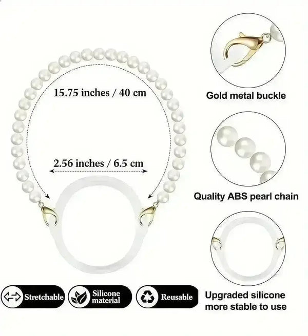 Stylish Pearl Bottle Carrying Lanyard (2 Pcs) - Bear Hugs