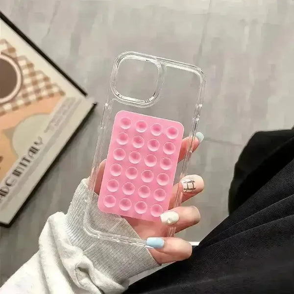 Suction Cup Transparent Case (For iPhones) - Bear Hugs