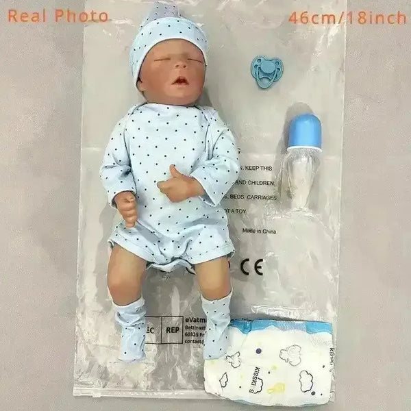Super-Realistic Premium Reborn Baby Boy Doll (60 cm) - Bear Hugs