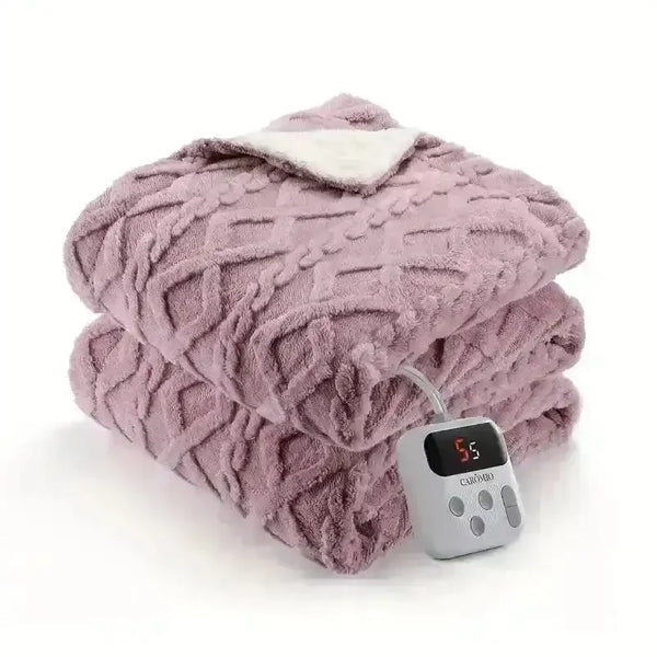 Thick Tufted Sherpa Electric Heated Blanket - Bear Hugs