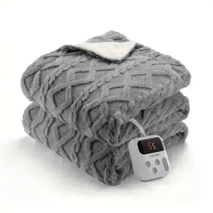 Thick Tufted Sherpa Electric Heated Blanket - Bear Hugs