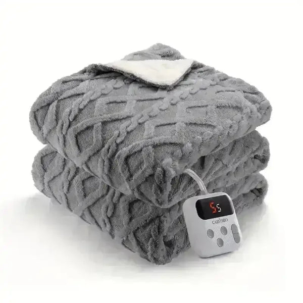 Thick Tufted Sherpa Electric Heated Blanket - Bear Hugs