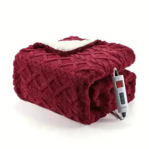 Thick Tufted Sherpa Electric Heated Blanket - Bear Hugs