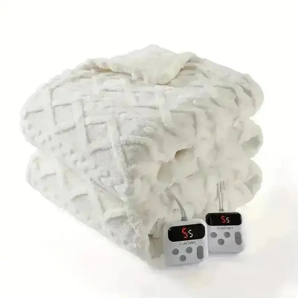 Thick Tufted Sherpa Electric Heated Blanket - Bear Hugs
