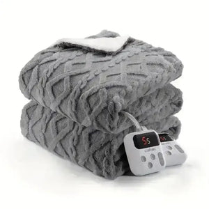 Thick Tufted Sherpa Electric Heated Blanket - Bear Hugs