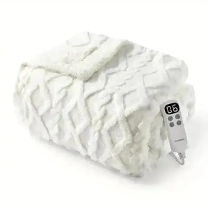 Thick Tufted Sherpa Electric Heated Blanket - Bear Hugs