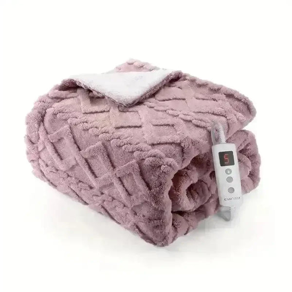 Thick Tufted Sherpa Electric Heated Blanket - Bear Hugs