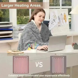 Thick Tufted Sherpa Electric Heated Blanket - Bear Hugs