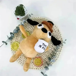 This is Fine Meme Dog Plushie (25 cm) - Bear Hugs