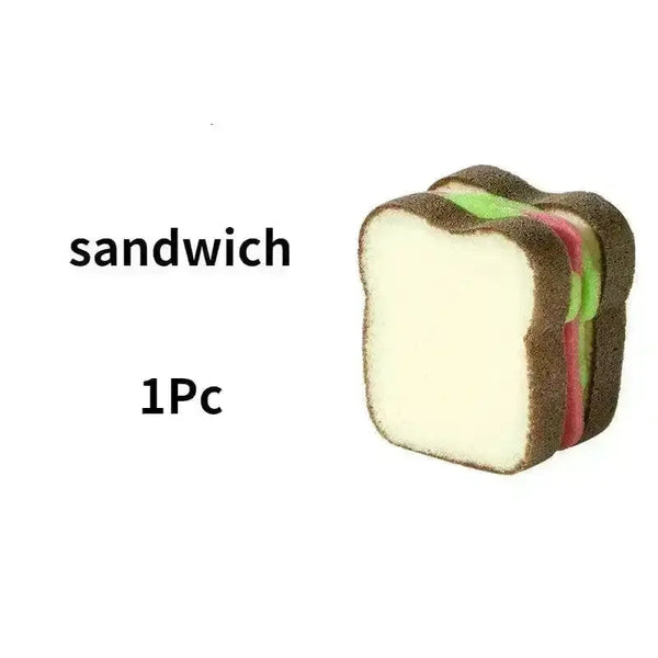 Toast Sandwich Dishwashing Sponge Scrub Wipe - Bear Hugs