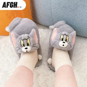 Tom Cat Burglar Plush Slippers - Bear Hugs