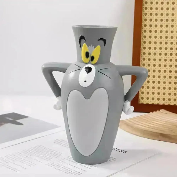 Tom Cat Shaped Novelty Cartoon Vase - Bear Hugs