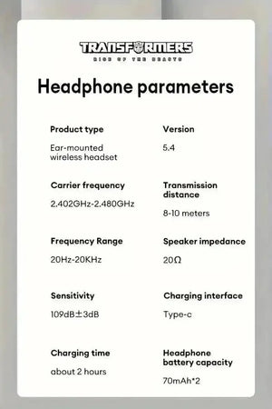 Transformers TF-T21 TWS Earphones - Bear Hugs
