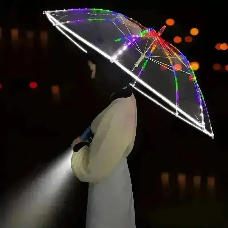 Transparent LED Light-Up Umbrella - Bear Hugs