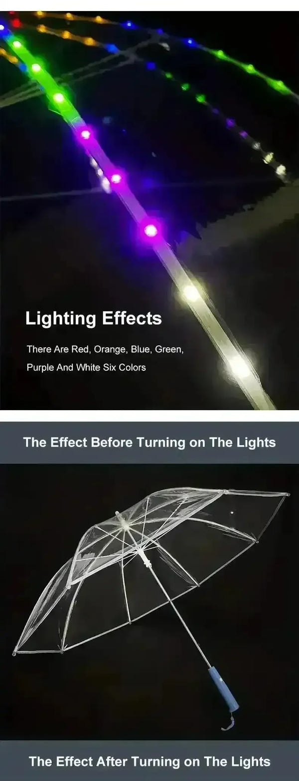 Transparent LED Light-Up Umbrella - Bear Hugs