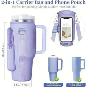 Transparent Pocket Neoprene Bag (For Stanley 40 oz) - Bear Hugs