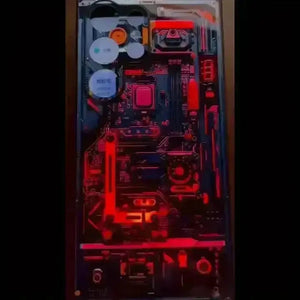 Transparent Sci-Fi Glowing Smart Cover (For Samsung) - Bear Hugs