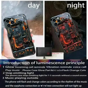 Transparent Sci-Fi Glowing Smart Cover (For Samsung) - Bear Hugs