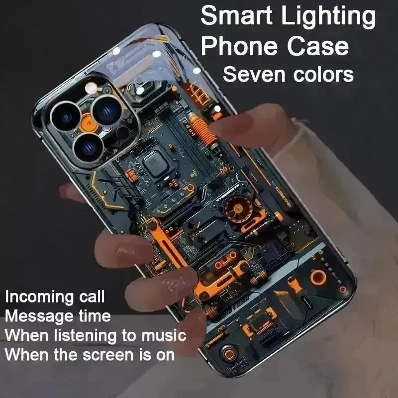 Transparent Sci-Fi Glowing Smart Cover (For Samsung) - Bear Hugs