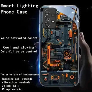 Transparent Sci-Fi Glowing Smart Cover (For Samsung) - Bear Hugs