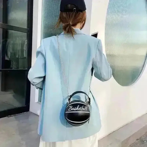 Trendy Basketball Shaped Crossbody Bag - Bear Hugs