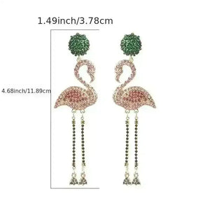 Tropical Flamingo Shaped Statement Earrings - Bear Hugs