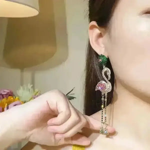 Tropical Flamingo Shaped Statement Earrings - Bear Hugs