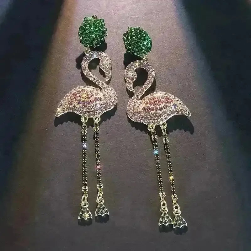 Tropical Flamingo Shaped Statement Earrings - Bear Hugs