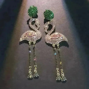 Tropical Flamingo Shaped Statement Earrings - Bear Hugs