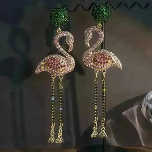 Tropical Flamingo Shaped Statement Earrings - Bear Hugs