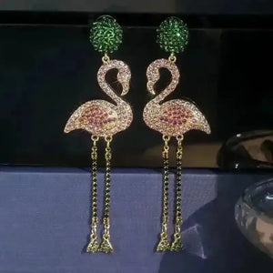 Tropical Flamingo Shaped Statement Earrings - Bear Hugs