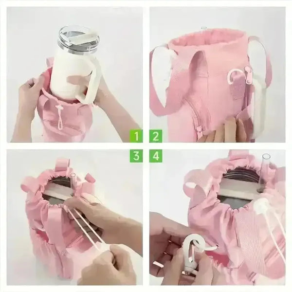 Tumbler Carrier Mini Backpack - Bear Hugs