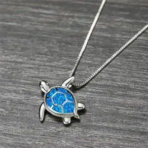 Turtle-Shaped Alloy Pendant Necklace - Bear Hugs