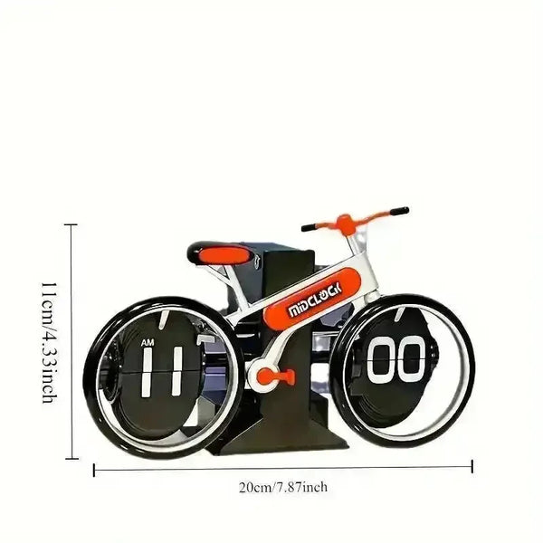 Unique Bicycle-Shaped Flip Clock - Bear Hugs