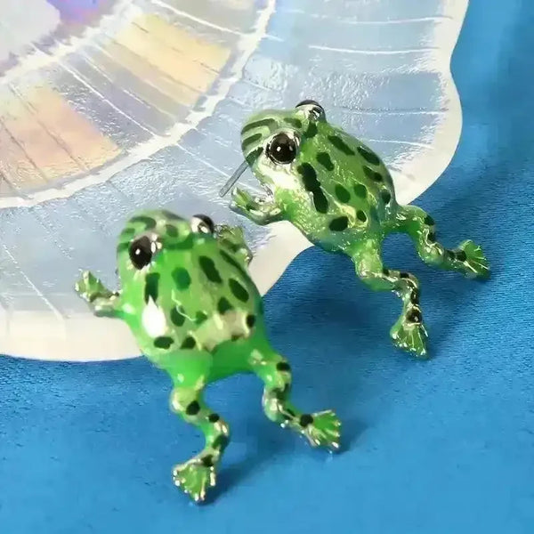Unique Frog Shaped Stud Earrings - Bear Hugs