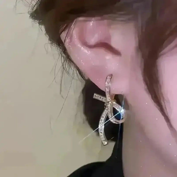 Unique Hollow Bow Stud Earrings - Bear Hugs
