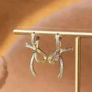 Unique Hollow Bow Stud Earrings - Bear Hugs