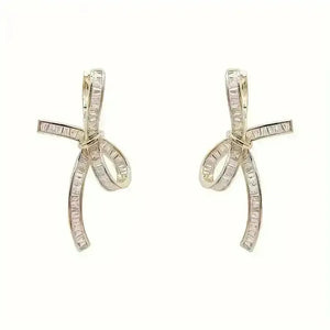 Unique Hollow Bow Stud Earrings - Bear Hugs