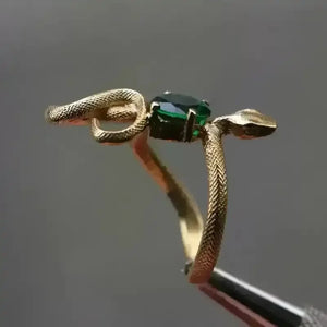 Unique Snake Emerald Ring - Bear Hugs