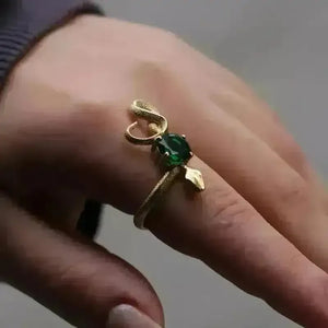 Unique Snake Emerald Ring - Bear Hugs
