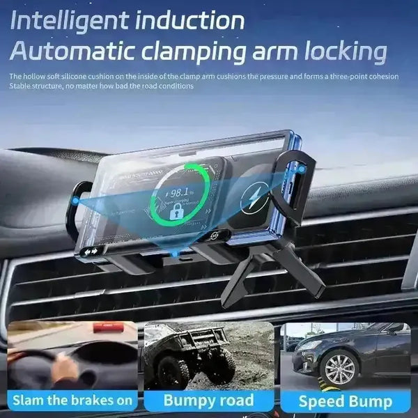 Universal 15W Wireless Car Charger Mount - Bear Hugs