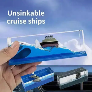 Unsinkable Cruise Ship Car Dashboard Decor - Bear Hugs